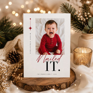 Nailed It Rot Schrift Modern Baby Weihnachten Foto