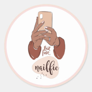 Nailfie Runder Aufkleber
