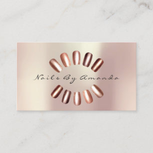 Nails Artist Blush Peak Rose Gold Beauty Studio Visitenkarte