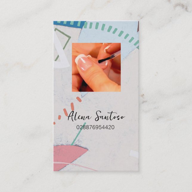 Nails Artist Business Card Visitenkarte (Vorderseite)