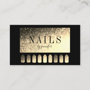 Nails Artist Elegant Gold Visitenkarte