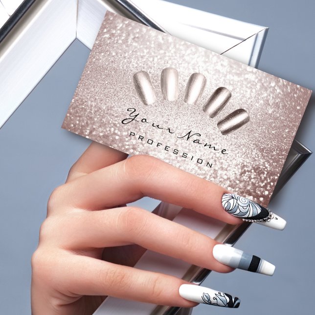 Nails Artist Glitter Gray Lux Manicure Pedicure Visitenkarte (Von Creator hochgeladen)