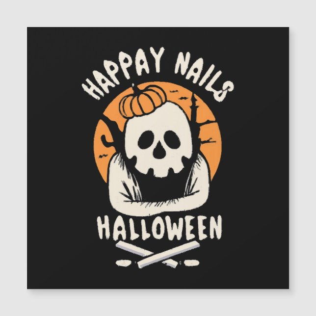 Nails bootischer Halloween Magnetkarte (Vorderseite)