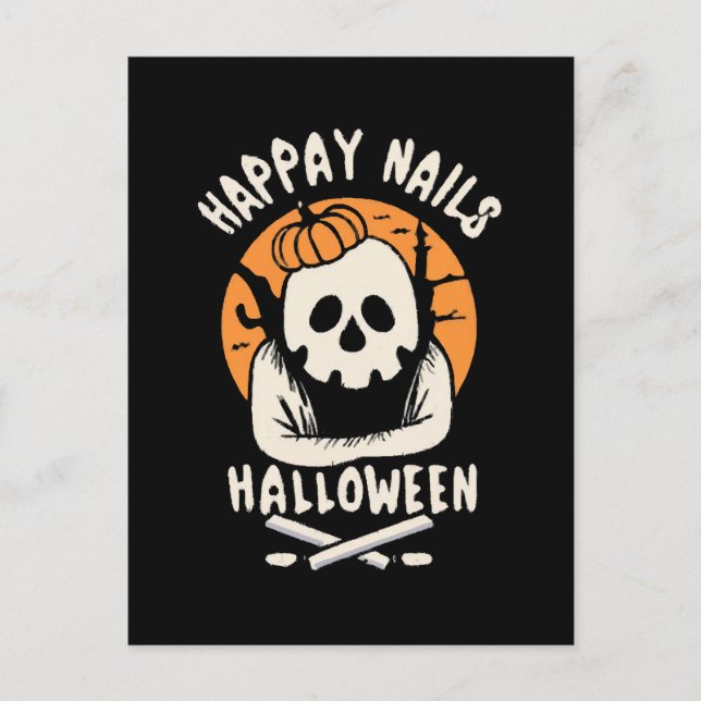 Nails bootischer Halloween Postkarte (Vorderseite)