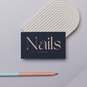 Nails Fett Typografie Visitenkarte
