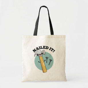 Nails It Funny Hammer Nail Puff Tragetasche