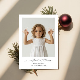 Nails It Modernes Minimalistisches Foto Feiertagskarte