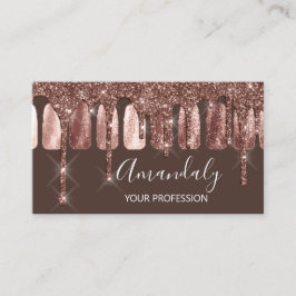 Nails Makeup Artist Lash Rose Gold Skinny Visitenkarte
