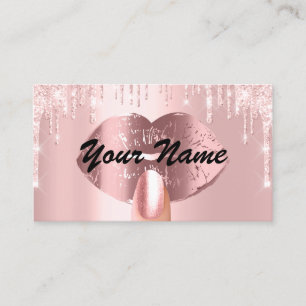Nails Makeup Artist Rose Tropfen Kiss Lips Pink VI Visitenkarte