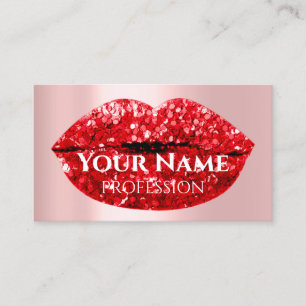 Nails Makeup Rose Tropfen Kiss Lips Red VIP Visitenkarte
