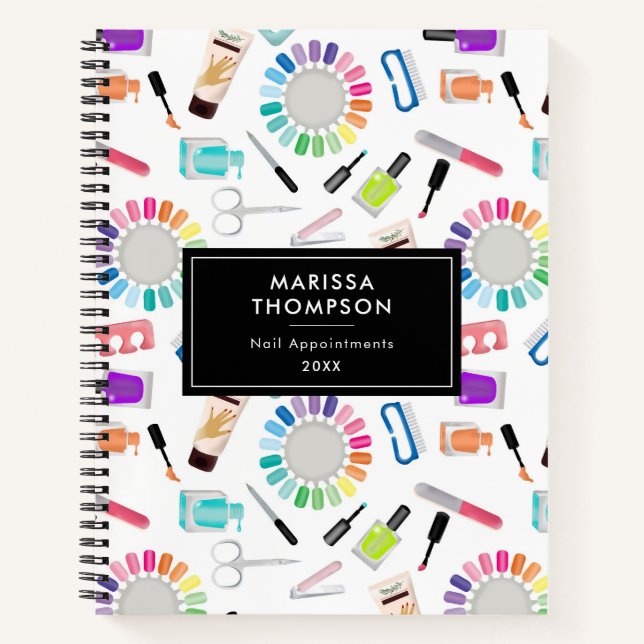 Nails Manicure Pedicure Beauty Salon  Notizbuch (Vorderseite)