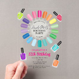 Nails Manicure Pedicure Mani Pedi Girls Birthday Acryleinladungen