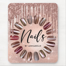 Nails Moderne Rose Gold Glitzer Tropfen