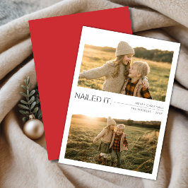 Nails Playful Kinder 2 Foto Weihnachts Rot Feiertagskarte