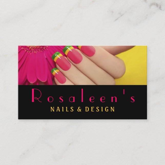 Nails, Salon, Spa, Carte de visite de beauté (Devant)