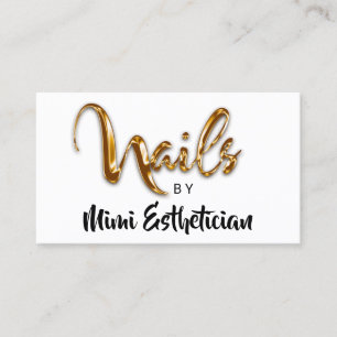 Nails Studio Artist Red Nails Script White Logo Visitenkarte