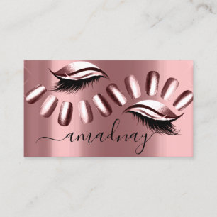 Nails Studio Makeup Artist Eyelash Rose Blush Visitenkarte