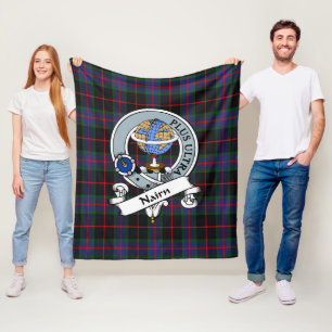 Nairn Clan Abzeichen Tartan Kariert Fleecedecke