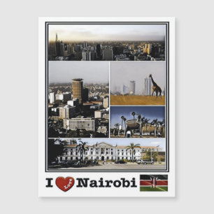Nairobi - I Liebe Mosaik - Kenia - Magnetkarte