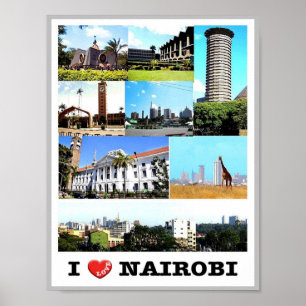 Nairobi - Kenia - I Liebe - Poster
