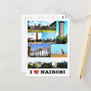 Nairobi - Kenia - I Liebe - Postkarte