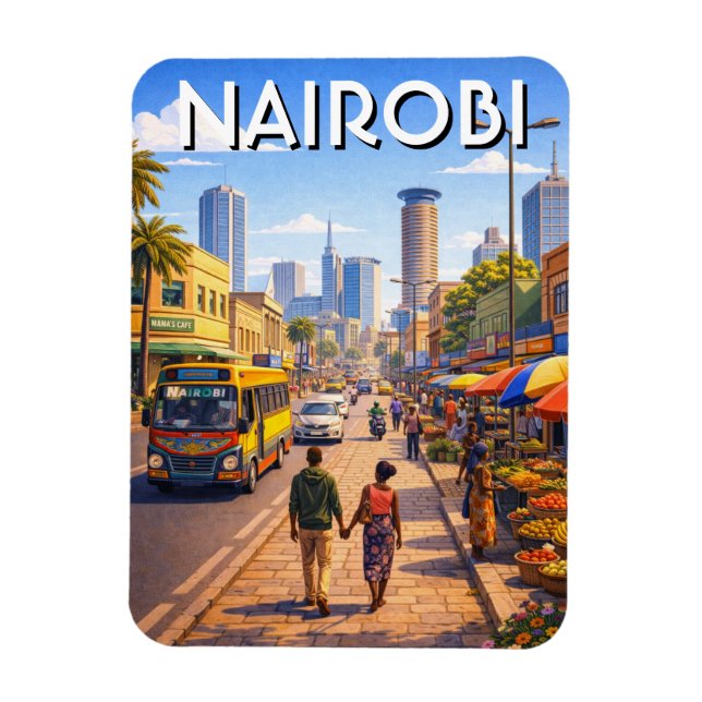 Nairobi Kenia Magnet (Vertikal)
