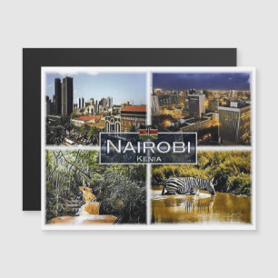 Nairobi - Kenia - Mosaik - Magnetkarte