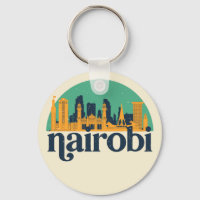 Nairobi Kenya City Skyline Retro City Art