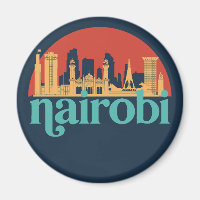 Nairobi Kenya City Skyline Vintag Citycape