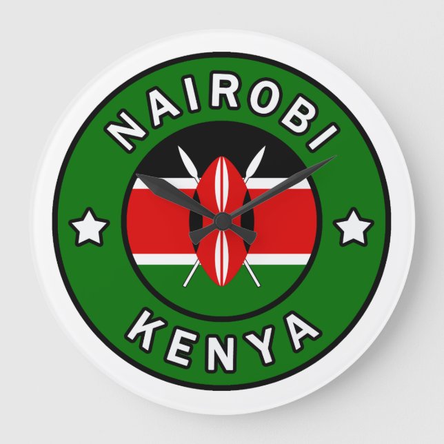Nairobi Kenya Große Wanduhr (Vorderseite)