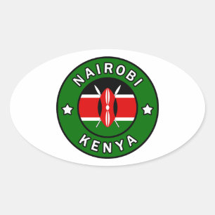 Nairobi Kenya Ovaler Aufkleber