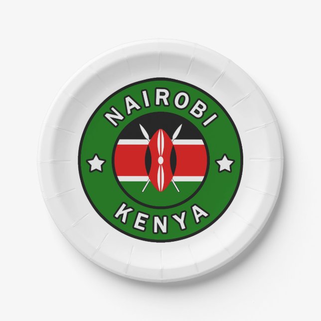 Nairobi Kenya Pappteller (Vorderseite)