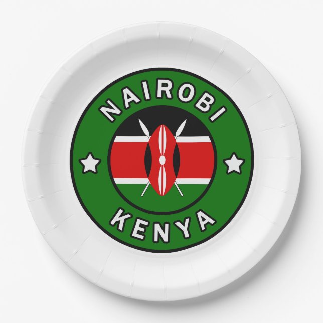 Nairobi Kenya Pappteller (Vorderseite)