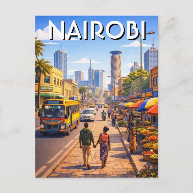 Nairobi Kenya Postkarte (Vorderseite)