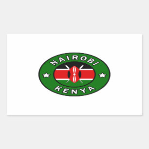 Nairobi Kenya Rechteckiger Aufkleber