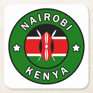 Nairobi Kenya Rechteckiger Pappuntersetzer