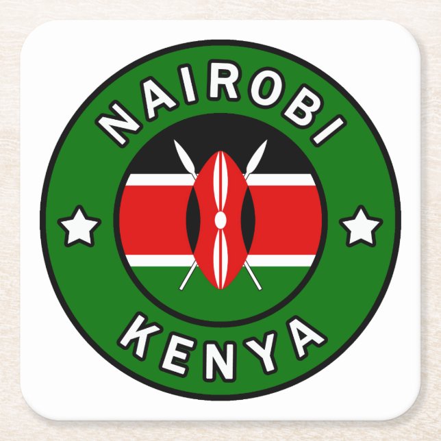 Nairobi Kenya Rechteckiger Pappuntersetzer (Vorderseite)
