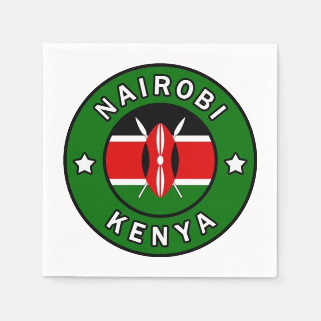 Nairobi Kenya Serviette (Vorderseite)