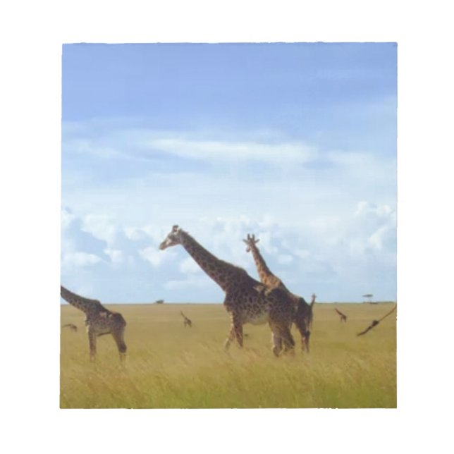 Nairobi-Nationalpark Giraffen Notizblock (Vorderseite)