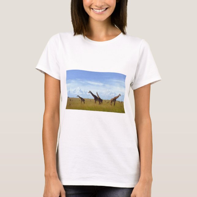 Nairobi-Nationalpark Giraffen T-Shirt (Vorderseite)