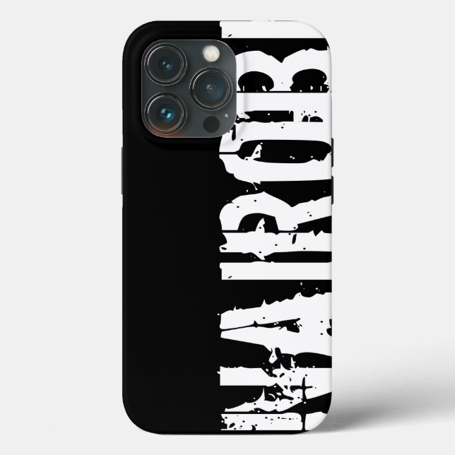Nairobi - Urban Style, Black and White iPhone Case (Rückseite)