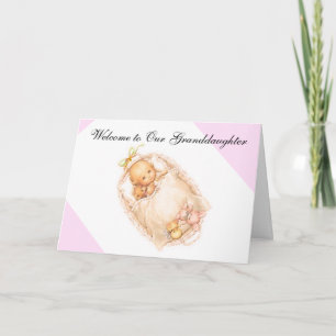 NAISSANCE DE CARTE DE VOEUX DE PETITE-FILLE