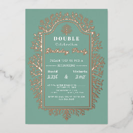 Naissance verte... Carte de vacances Foil Double C