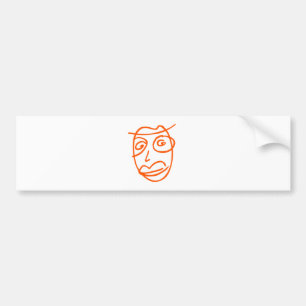 Naive künstlerische Darstellung Autoaufkleber