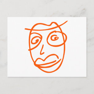 Naive künstlerische Darstellung Postkarte