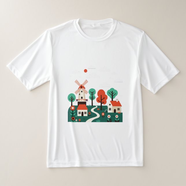Naive Landschaft T-Shirt (Ablage )