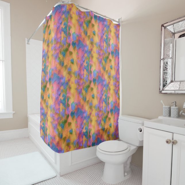 Naive Painted Foliar Summer Duschvorhang (Beispiel)