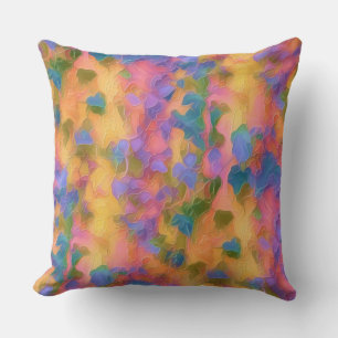 Naive Painted Foliar Summer Kissen