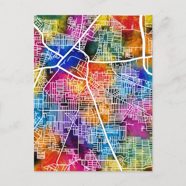 Najafgarh Delhi City Map Postkarte (Vorderseite)