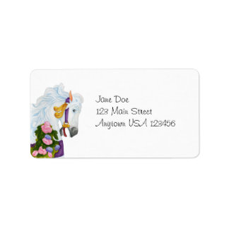 Najira Carousel Horse Label Adressaufkleber